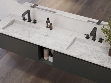 Double marble washbasin CASSIOPEIA MARBLE RILUXA