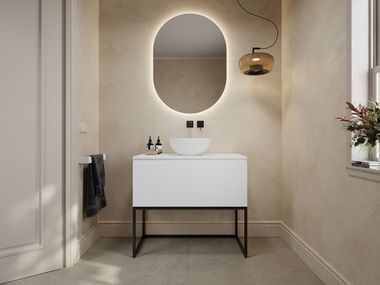 Single wooden vanity unit with drawers GAIA CLASSIC RILUXA