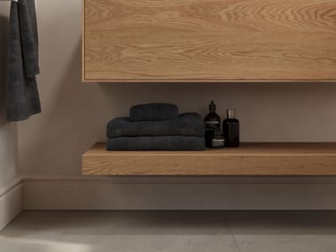 RILUXA, HEMERA WOOD Mensola bagno in legno massello