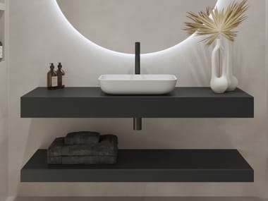 RILUXA, HYLAS CLASSIC Piano lavabo singolo in legno