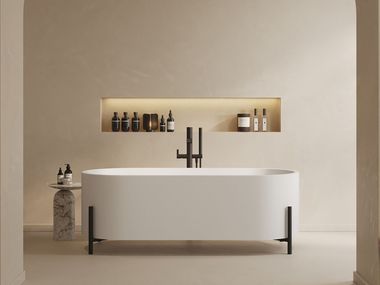 Freestanding Mineral Stone® bathtub on legs MILANO RILUXA
