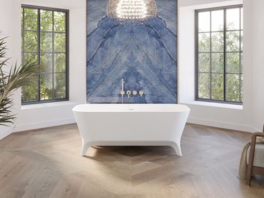 Freestanding Mineral Stone® bathtub MIRAM RILUXA