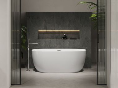 Oval freestanding acrylic bathtub WEZEN RILUXA