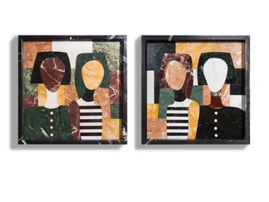 Vassoio quadrato in marmo HIM&HER R'Kan