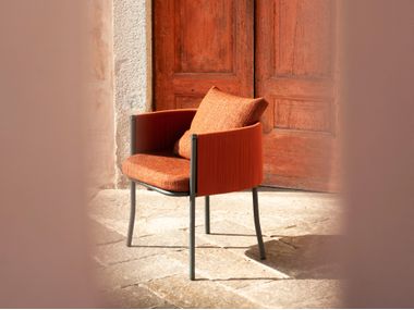 Poltroncina da giardino in corda con seduta imbottita SADDLE RODA