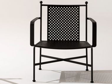 Poltrona da giardino in alluminio con braccioli STRESA 011 RODA