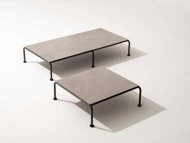 Porcelain stoneware garden side table / pouf STRESA RODA