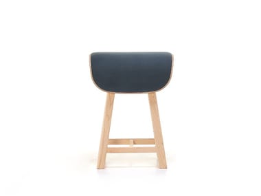 High upholstered fabric stool with footrest RODEO 06