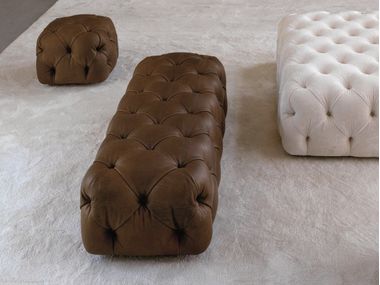 Pouf rettangolare in pelle ROLLKING Désirée