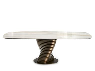 Rectangular ceramic table ROTOLO