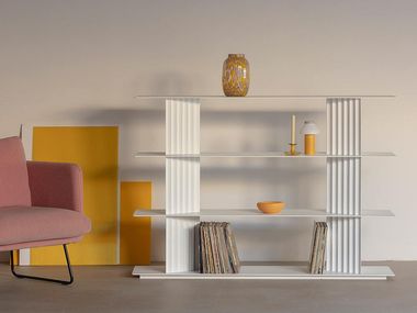 Double-sided steel bookcase PLEC SHELVING S RS Barcelona
