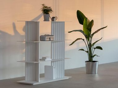 Double-sided steel bookcase PLEC SHELVING XS RS Barcelona