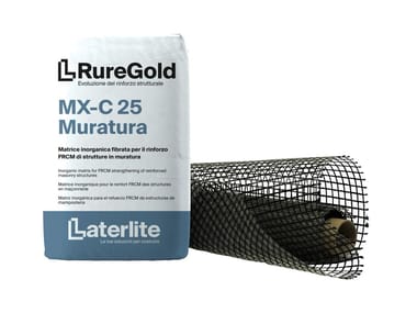 Laterlite, RUREGOLD C-MESH 42/42 FRCM in fibra di carbonio 42+42 g/m2 e matrice inorganica