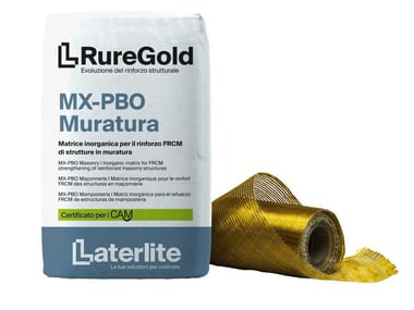 Laterlite, RUREGOLD PBO-MESH 44 FRCM in fibra di PBO 44 g/m2 e matrice inorganica