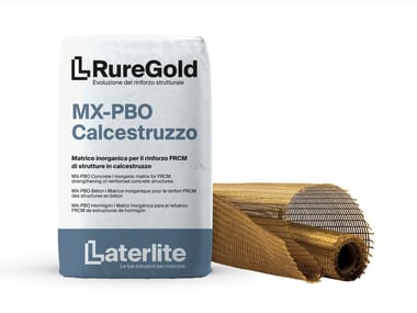 Laterlite, RUREGOLD PBO-MESH 70/18 FRCM in fibra di PBO 70+18 g/m2 e matrice inorganica