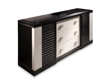 Madia in legno con ante a battente e cassetti LUCY Radice