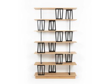 Wall-mounted HPL bookcase SALU Radis