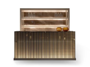 Mobile bar in legno e vetro con illuminazione integrata AVANTGARDE BAR SPECIAL Reflex