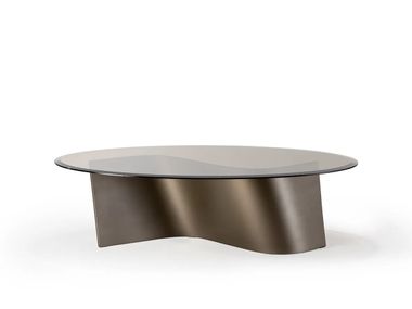 Mesa de centro oval de vidro para sala de estar ESSE 40 Reflex