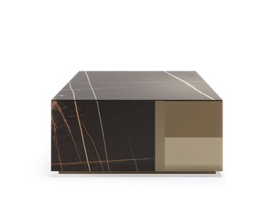 Mesa de centro de vidro temperado com armazenamento MONDRIAN 40 Reflex