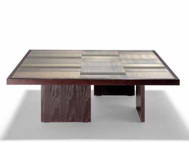 Mesa de apoio em madeira com tampo revestido com elementos em vidro SATIN 40 Reflex