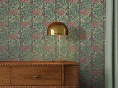 Wallpaper with floral pattern PAPILIO VERT Ressource