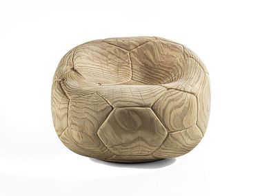 Swivel cedarwood armchair FOOTBALL Riva 1920