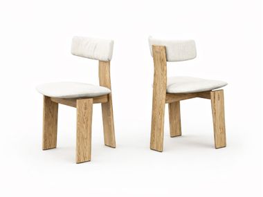 Silla de madera maciza con asiento acolchado HEIKO Riva 1920