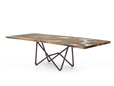 Rectangular Kauri wood table KAURI PIANO ANTICO 100+6 Riva 1920