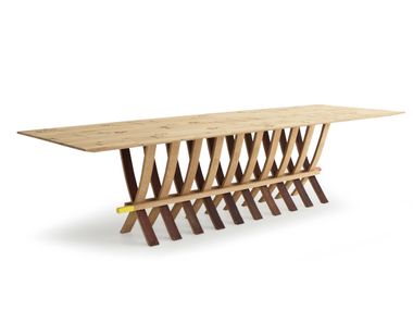 Tavolo rettangolare in legno di Barrique WINE TABLE Riva 1920