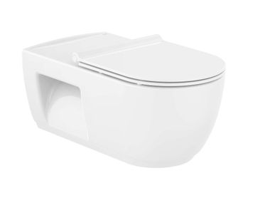 Wall-hung porcelain toilet for disabled ACCESS 346236..0 Roca