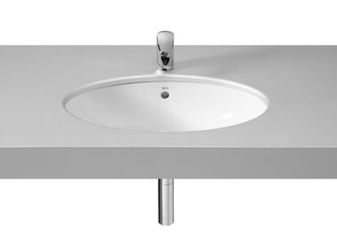 Oval undermount porcelain washbasin BERNA 327871..1 Roca
