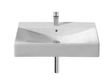 Rectangular porcelain washbasin with overflow DIVERTA 32711 Roca