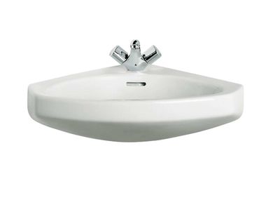 Corner wall-mounted porcelain washbasin ESTUDIO ANGULAT 325200..1 Roca