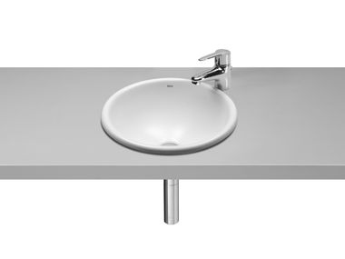 Lavabo rotondo da incasso soprapiano in porcellana FORO 327880..0 Roca