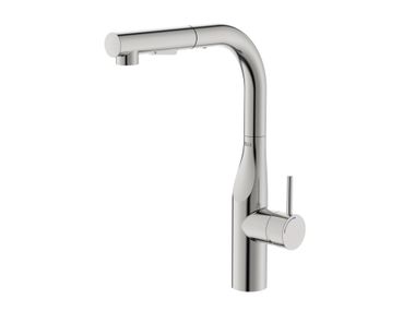 Miscelatore da cucina da piano in acciaio inox con doccetta estraibile GLERA 5A854D..0 Roca