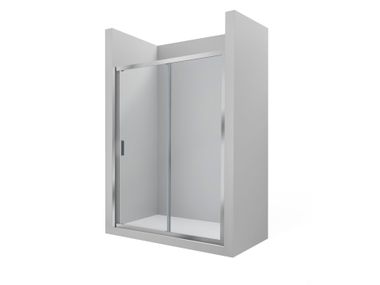 Box doccia a nicchia in vetro con porta scorrevole L2-E M1621 Roca