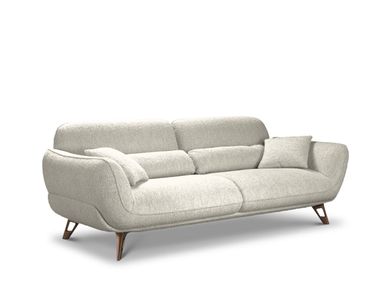 Sofá recto de 3 plazas de tela ALLUSION Roche Bobois
