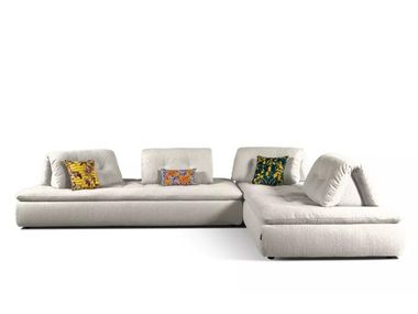 Sofá de esquina capitoné de tela CONVERSATION Roche Bobois