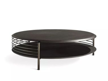 Round MDF central coffee table with storage space PENTAGRAMA Roche Bobois