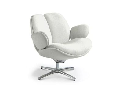 Poltrona a razze girevole in tessuto con braccioli PULP Roche Bobois