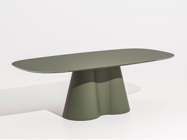 Dining table with painted metal sculptural base JUPE Ronda Design