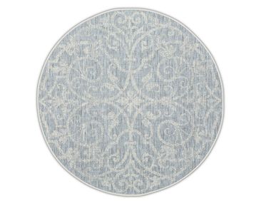 Round patterned polypropylene outdoor rug SUMMER QUAI Roolf Living