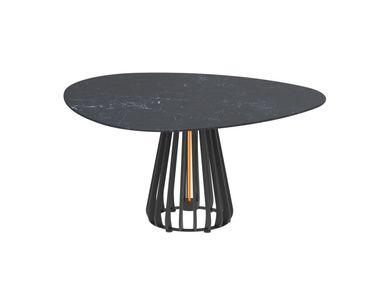 Triangular ceramic garden table FURNIZ Royal Botania