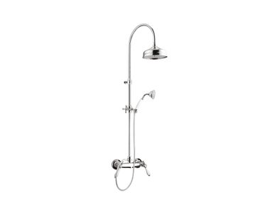 Wall-mounted shower panel with overhead shower PRAGA - PARIGI - LONDRA - 7507WC-S Rubinetteria Giulini