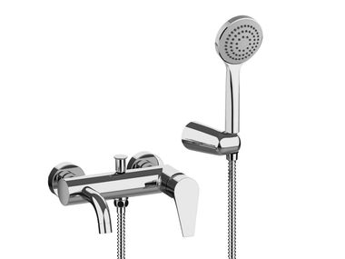 External bathtub mixer with hand shower BRIOTRE Rubinetterie Frattini