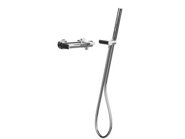 Single handle external bathtub mixer with hand shower ENEA Rubinetterie Frattini