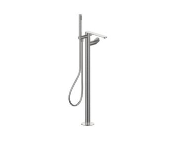 Floor standing single handle bathtub mixer with hand shower LINEA Rubinetterie Frattini