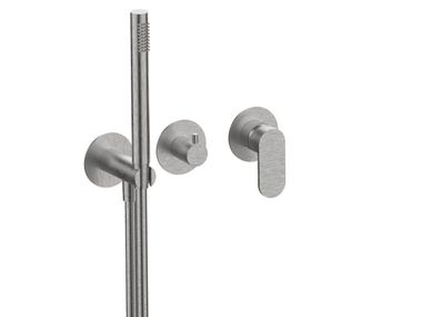 Wall-mounted bathtub mixer with hand shower LINEA Rubinetterie Frattini