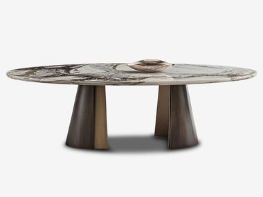 Oval marble dining table ABSOLUTE Rugiano